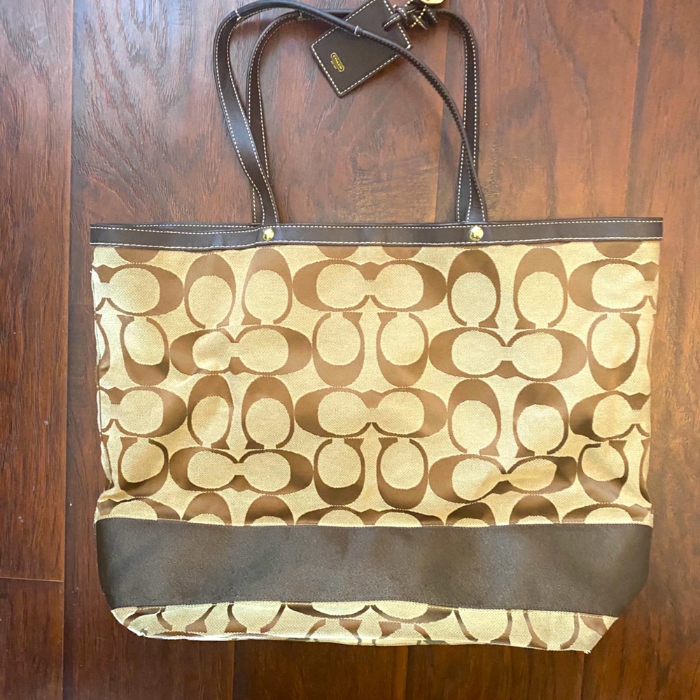 Oversized Coach tote